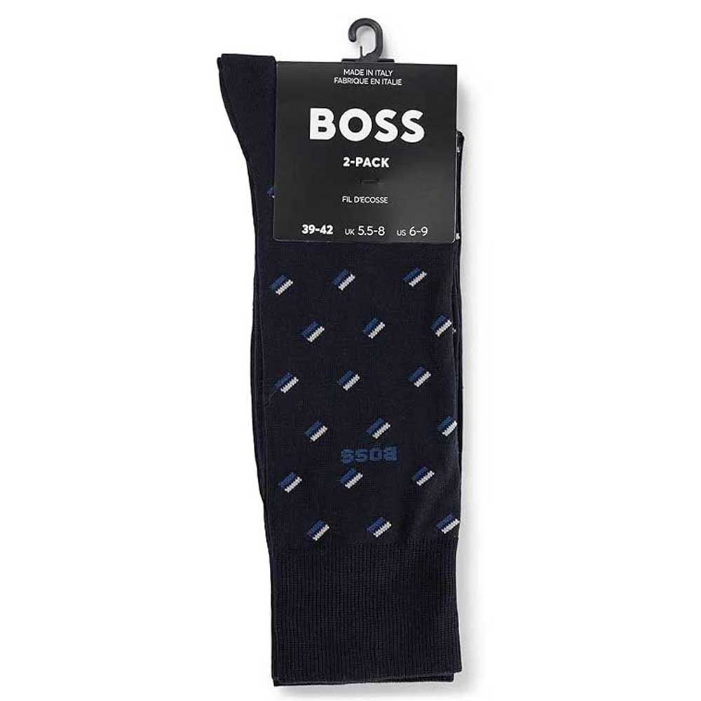 BOSS 2 Pack Minipattern Socks | Navy