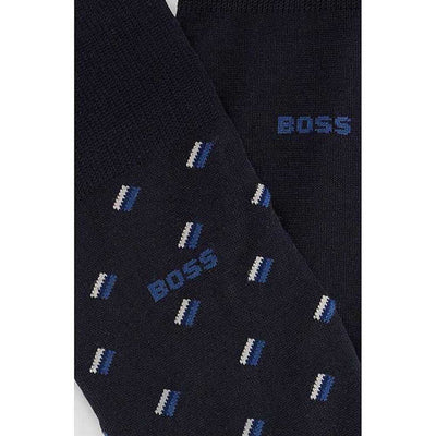 BOSS 2 Pack Minipattern Socks | Navy