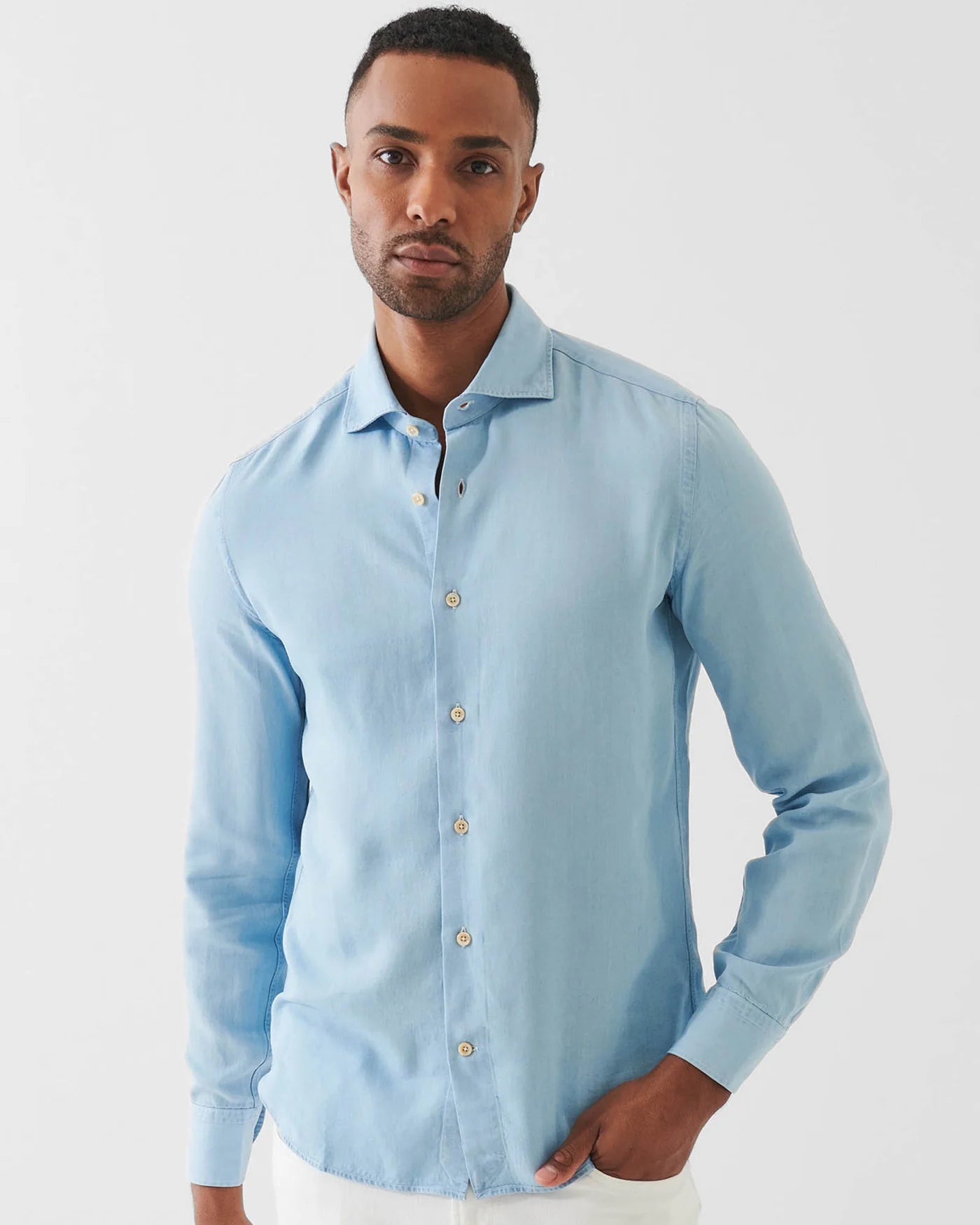 PATRICK ASSARAF Tencel Denim Shirt