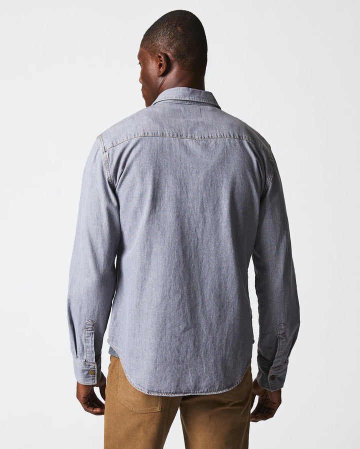 BILLY REID Shoals Denim Shirt | Grey Wash Burrows Clothiers BILLY REID Shoals Denim Shirt | Grey Wash Burrows Clothiers