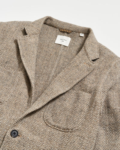 BILLY REID Herringbone Leo Jacket | Brown