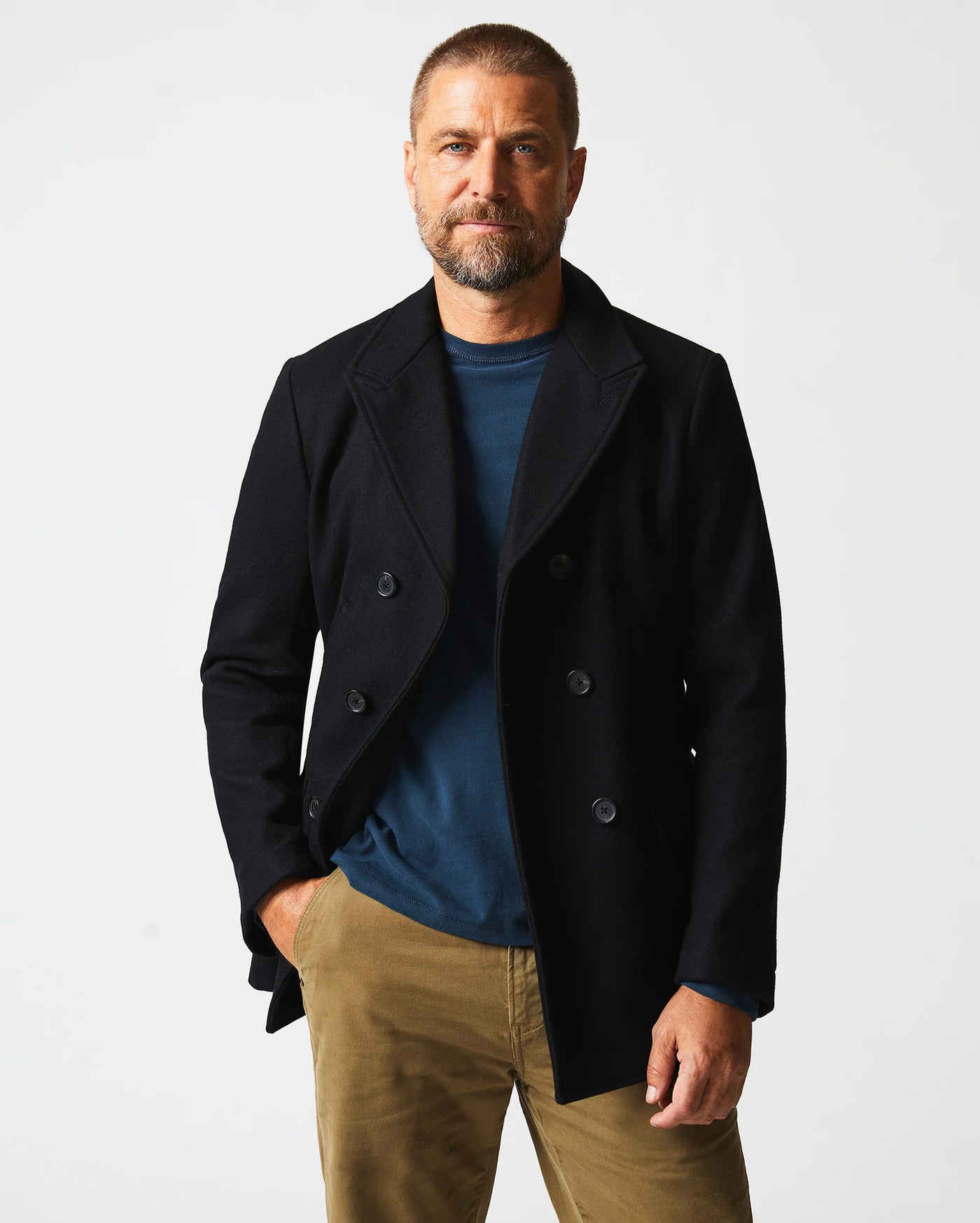 BILLY REID Bond Peacoat Black Burrows Clothiers