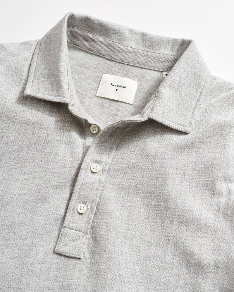 BILLY REID Long Sleeve Herringbone Polo