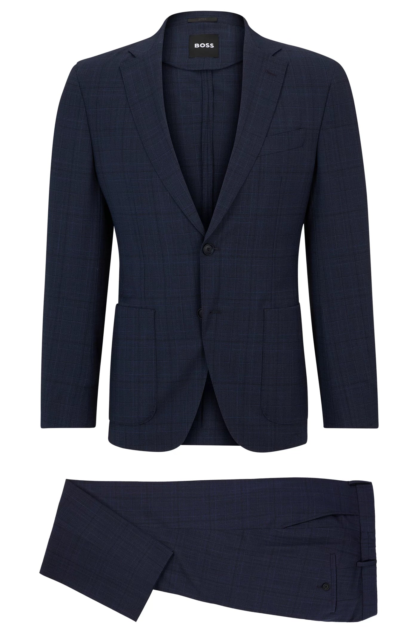 BOSS P-Huge 2Pc Suit | Blue Check