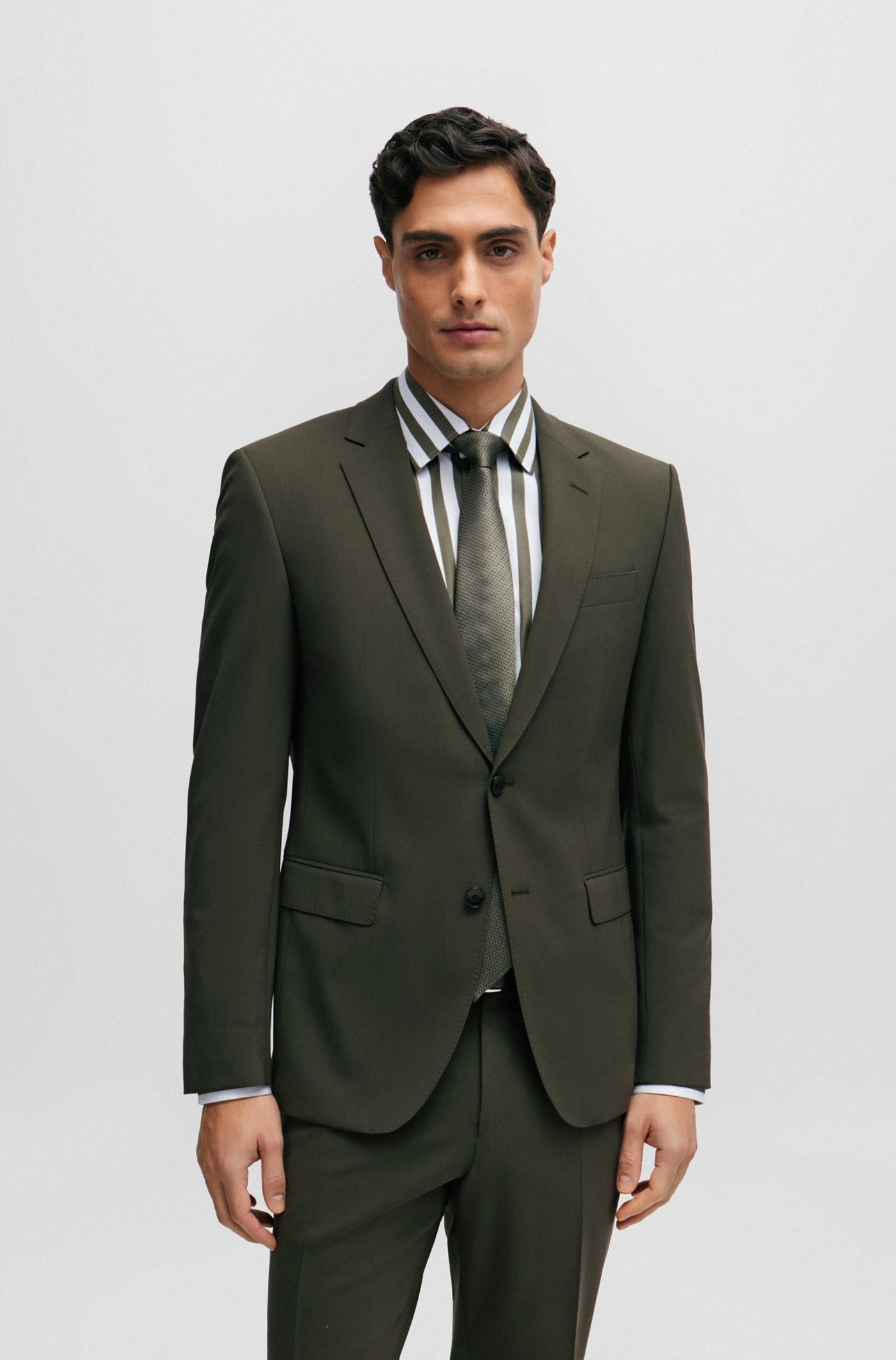 BOSS Slim Fit Wrinkle Resistant Suit