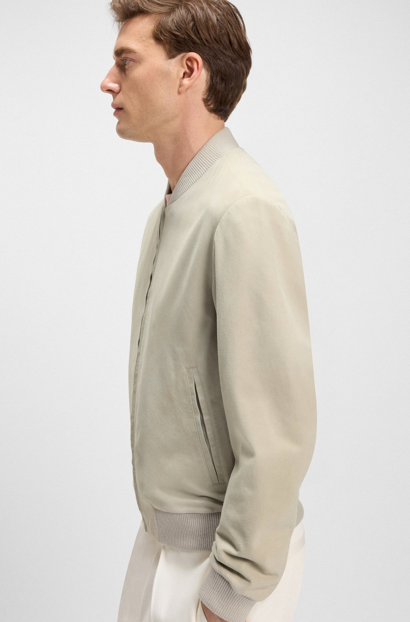 BECKHAM x BOSS Suede Bomber Jacket