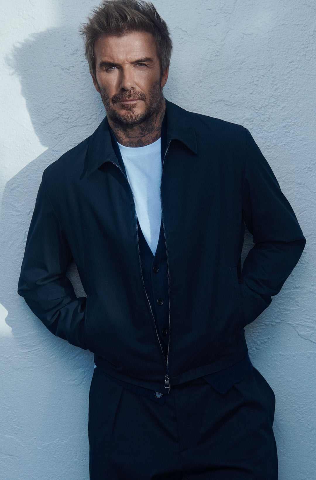 BOSS BECKHAM ブルゾン ダークブルー BECKHAM x BOSS Full Zip Jacket – Burrows Clothiers