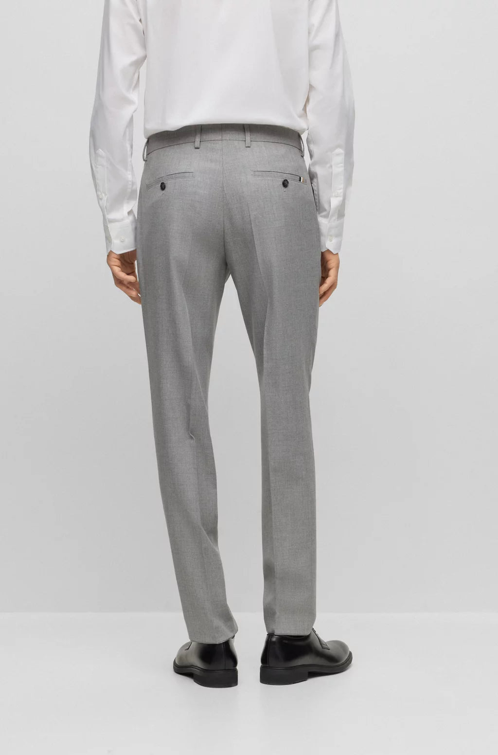 BOSS H-Genius Slim Fit Dress Pant | Silver