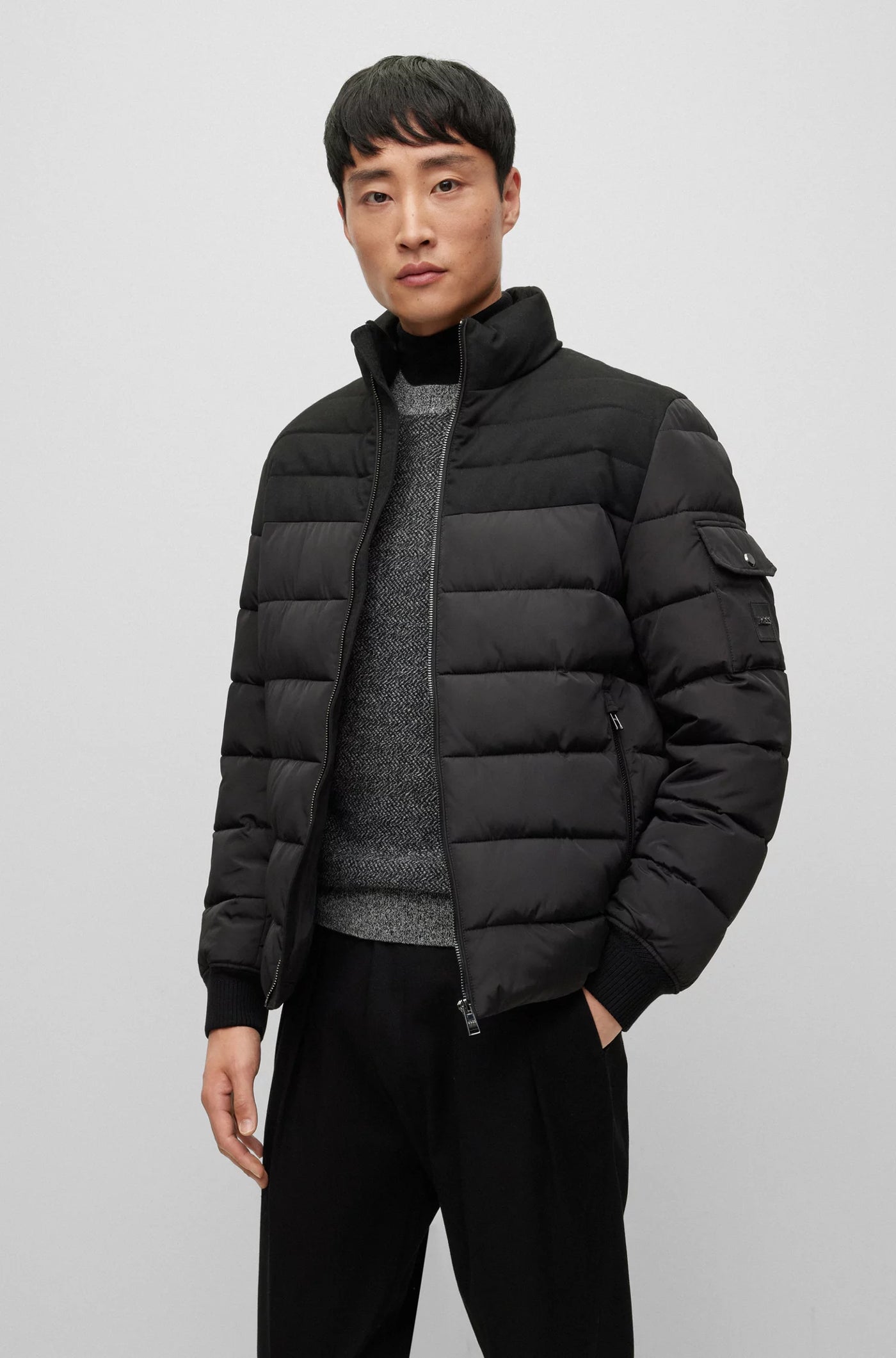 BOSS Water Repellent Cerulio Outwear | Black