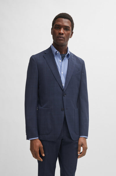 BOSS P-Huge 2Pc Suit | Blue Check