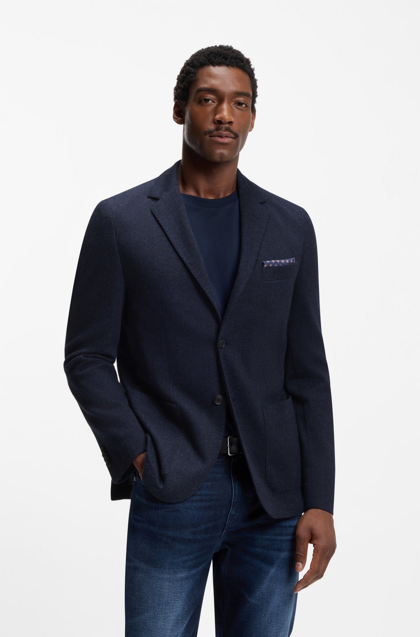 BOSS Herringbone Jersey Jacket