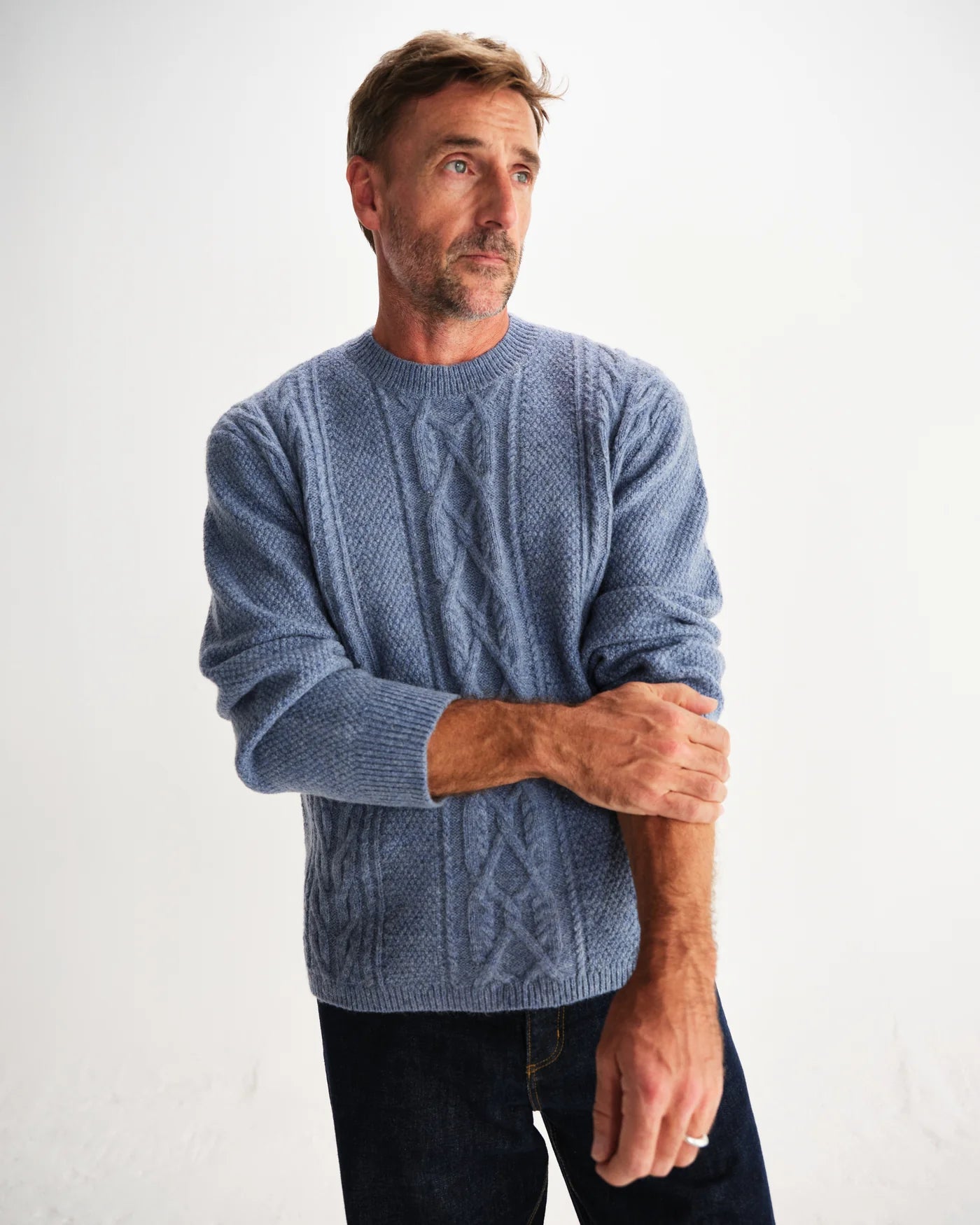WAX London Hyatt Brush Cable Sweater
