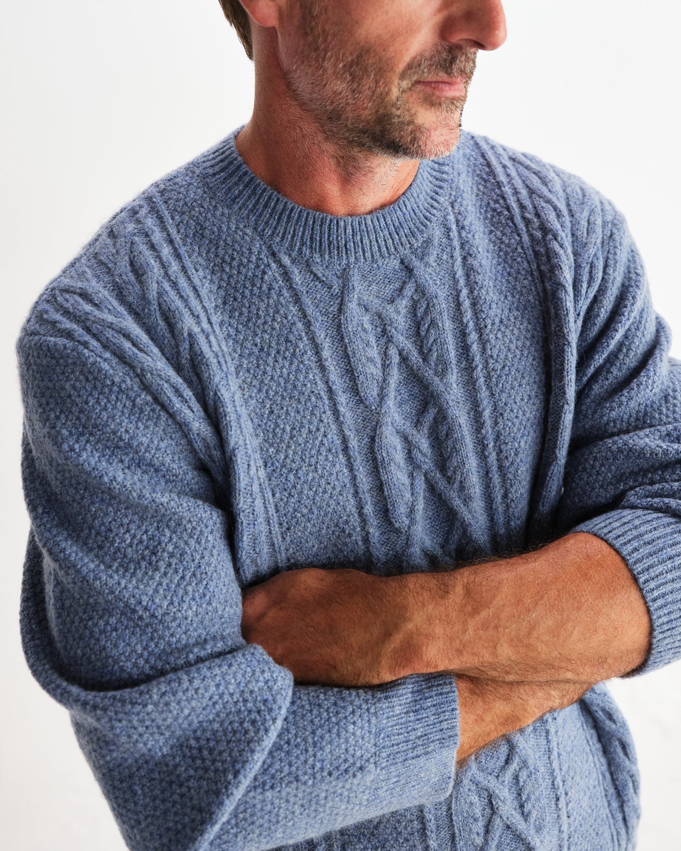 WAX London Hyatt Brush Cable Sweater