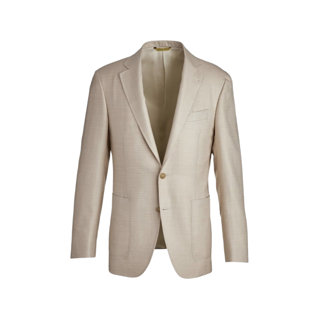 CANALI Wool Silk Linen Jacket | Ivory