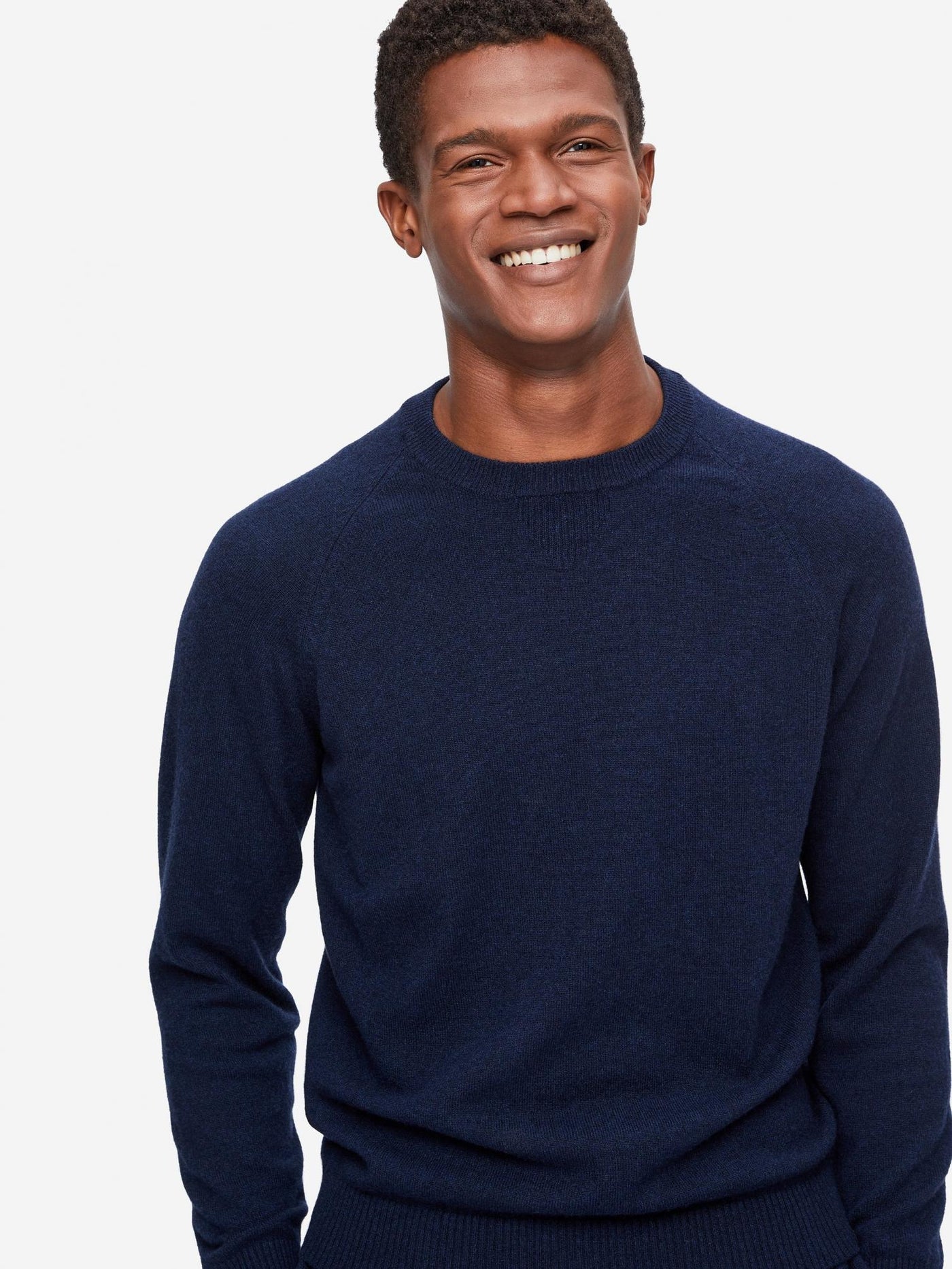 DEREK ROSE CASHMERE CREW NECK | MARINE