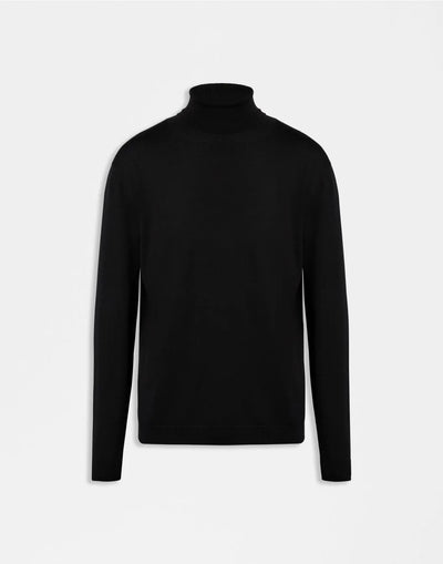 LARDINI Cashmere Turtleneck Sweater | Black