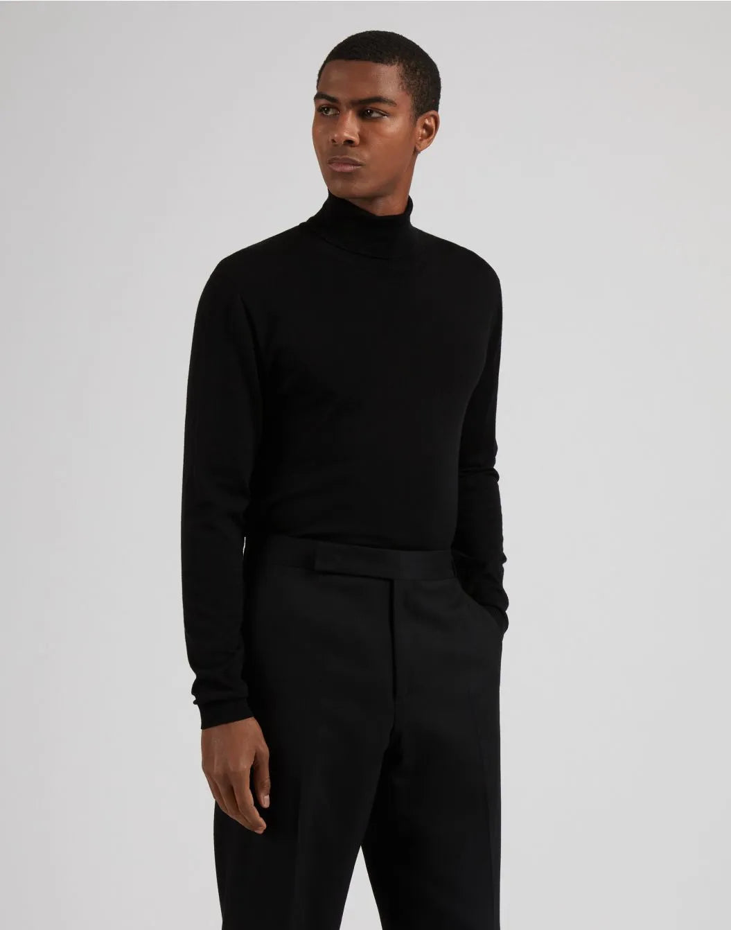 LARDINI Cashmere Turtleneck Sweater | Black