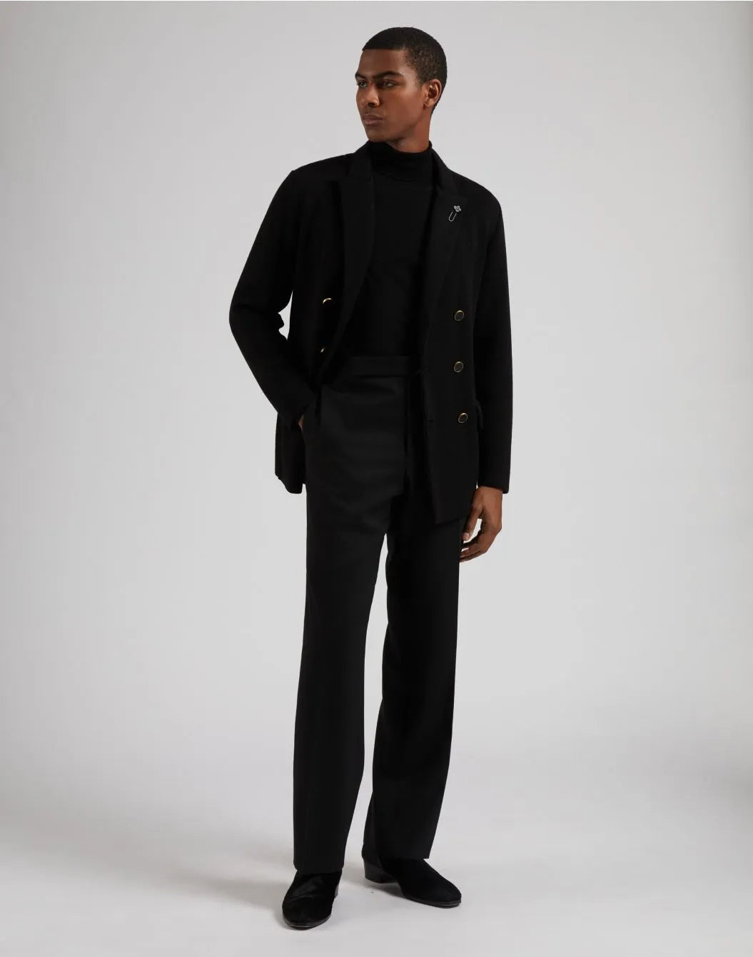 LARDINI Cashmere Turtleneck Sweater | Black