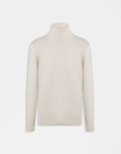 LARDINI Cashmere Turtleneck Sweater | Cream