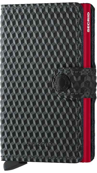 SECRID Miniwallet Cubic | Black-Red