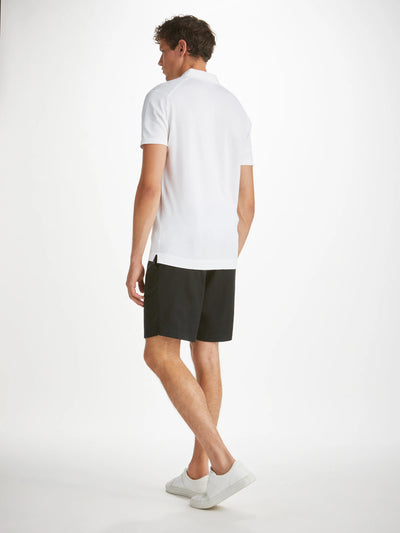 DEREK ROSE Jacob Sea Island Cotton Polo | White