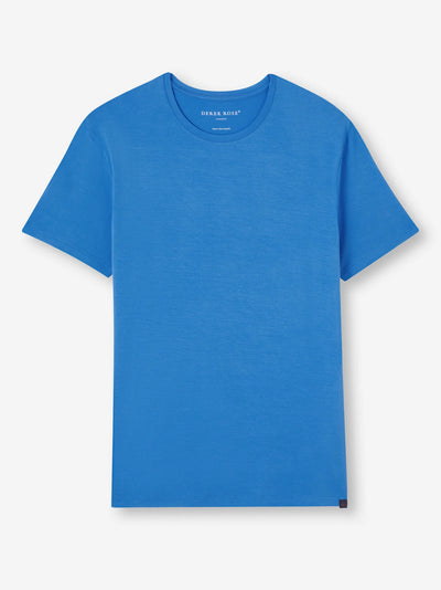 DEREK ROSE Basel T-Shirt | Azure Blue