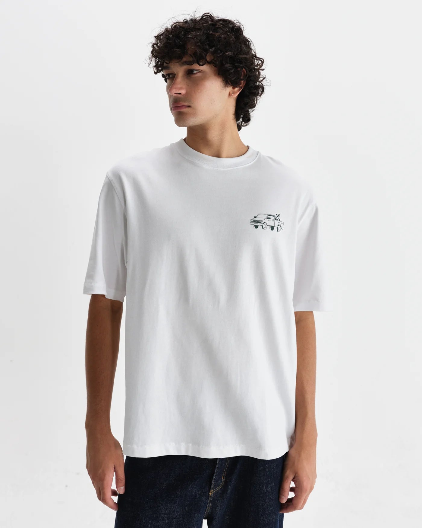 WAX Milton SS Tee | Daffodil Construction White