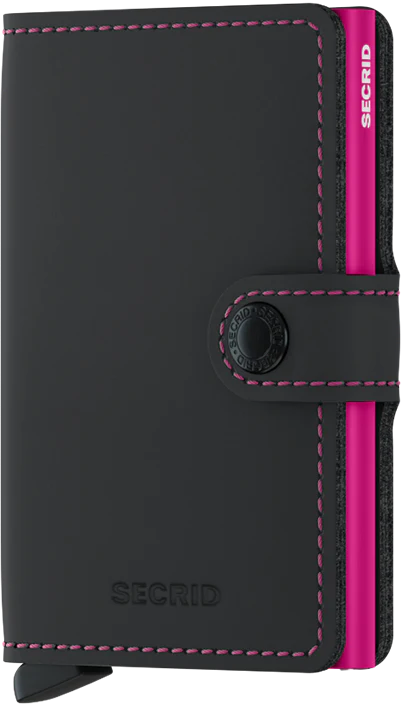 SECRID Miniwallet Cubic | Black & Fuchsia