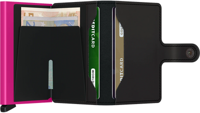 SECRID Miniwallet Cubic | Black & Fuchsia