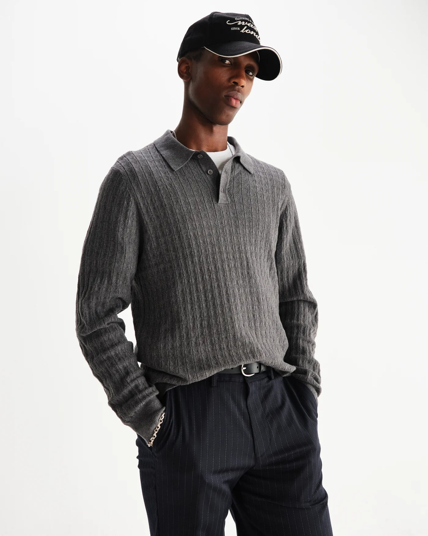 WAX London Oban Polo Diamond Stripe