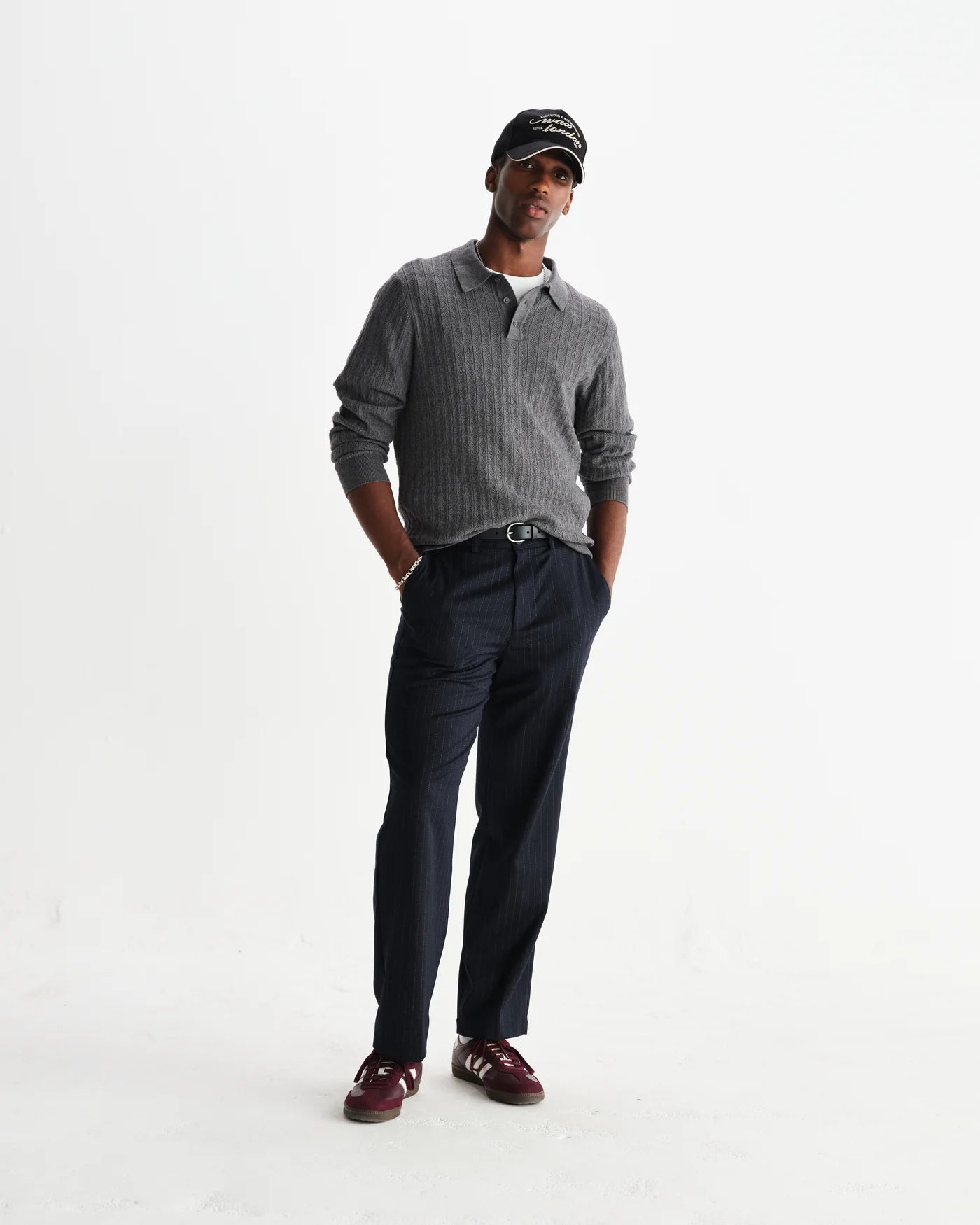 WAX London Oban Polo Diamond Stripe