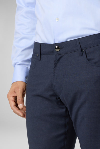 PAL ZILERI 5 Pocket Wool Trouser | Blue