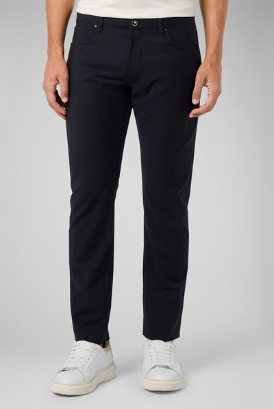 PAL ZILERI 5 Pocket Wool Trouser | Navy Blue
