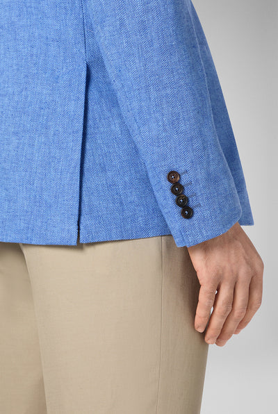 PAL ZILERI Brera Jacket Cotton Linen | Light Blue