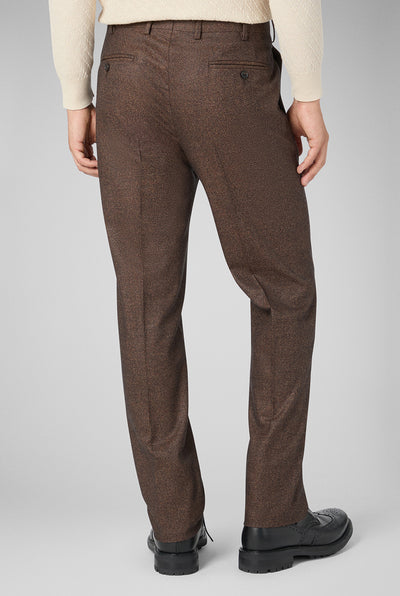 PAL ZILERI Flannel Dress Pant | Brown