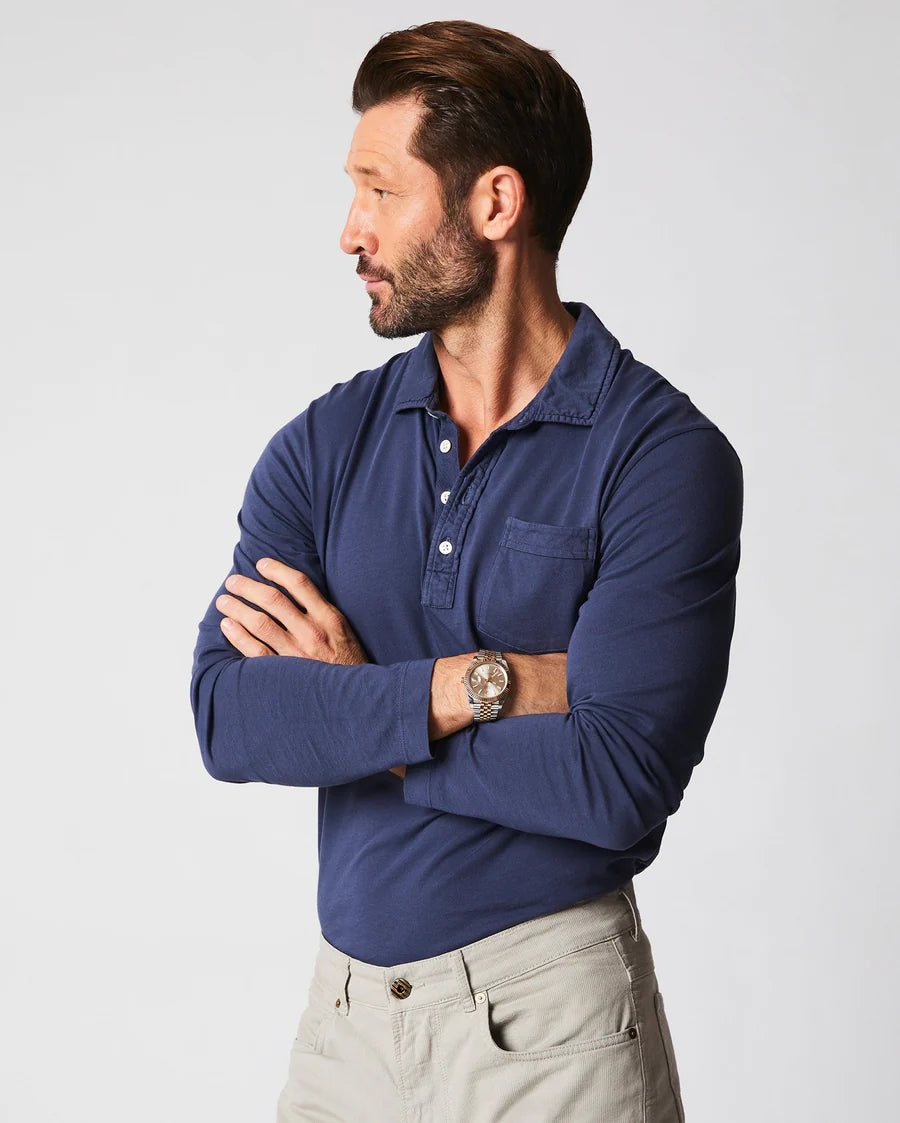 BILLY REID Long Sleeve Pensacola Polo | Navy