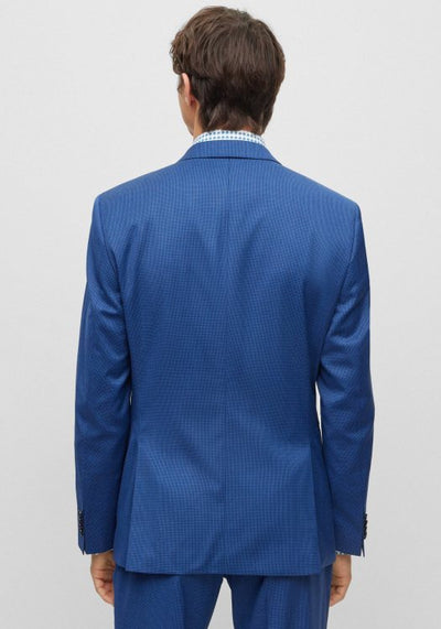 BOSS H-Huge 2Pcs Houndstooth Suit | Blue