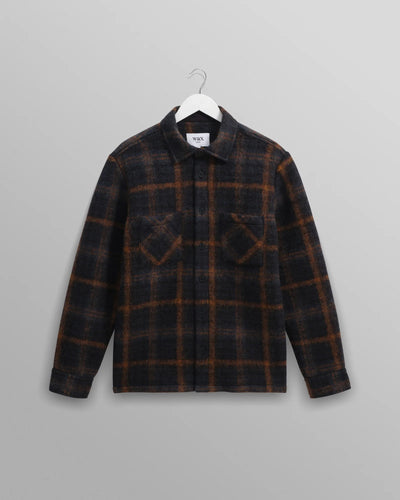 WAX LONDON Whiting Overshirt Drawn Check