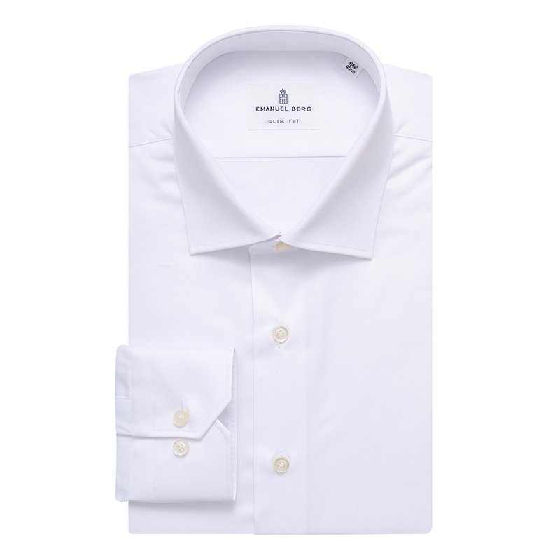 EMANUEL BERG Slim Fit Shirt | White