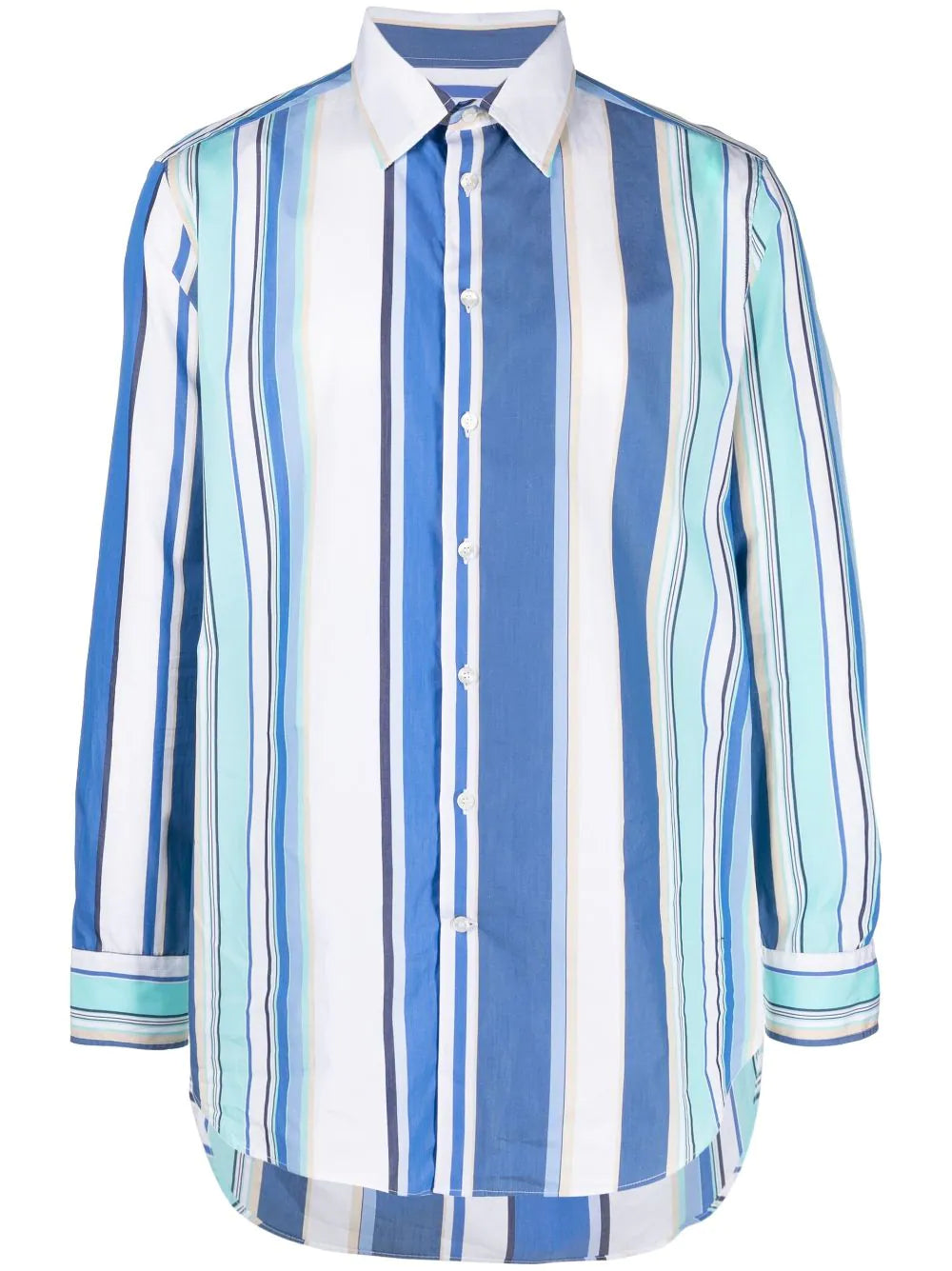 ETRO Striped Shirt | Blue White Tan