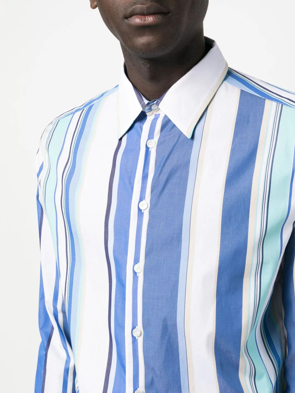 ETRO Striped Shirt | Blue White Tan