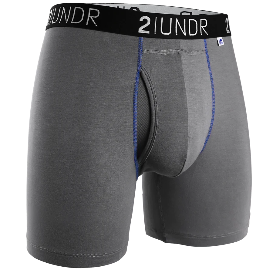 2UNDR Boxer Brief Swing Shift | Grey/Blue