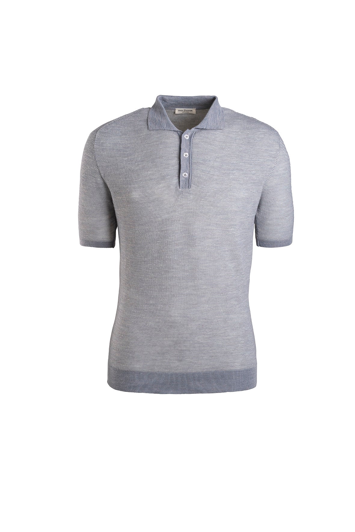 PHIL PETTER V-Polo Double Royal Stitch | Silver