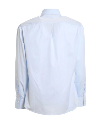 Brunello Cucinelli Oxford Twill Button Down Shirt | Blue