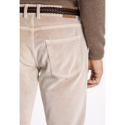 Boglioli Light Beige 5 Pocket Cotton Jean