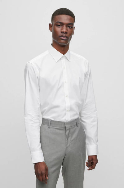 BOSS Regular Fit Dress Shirt | White