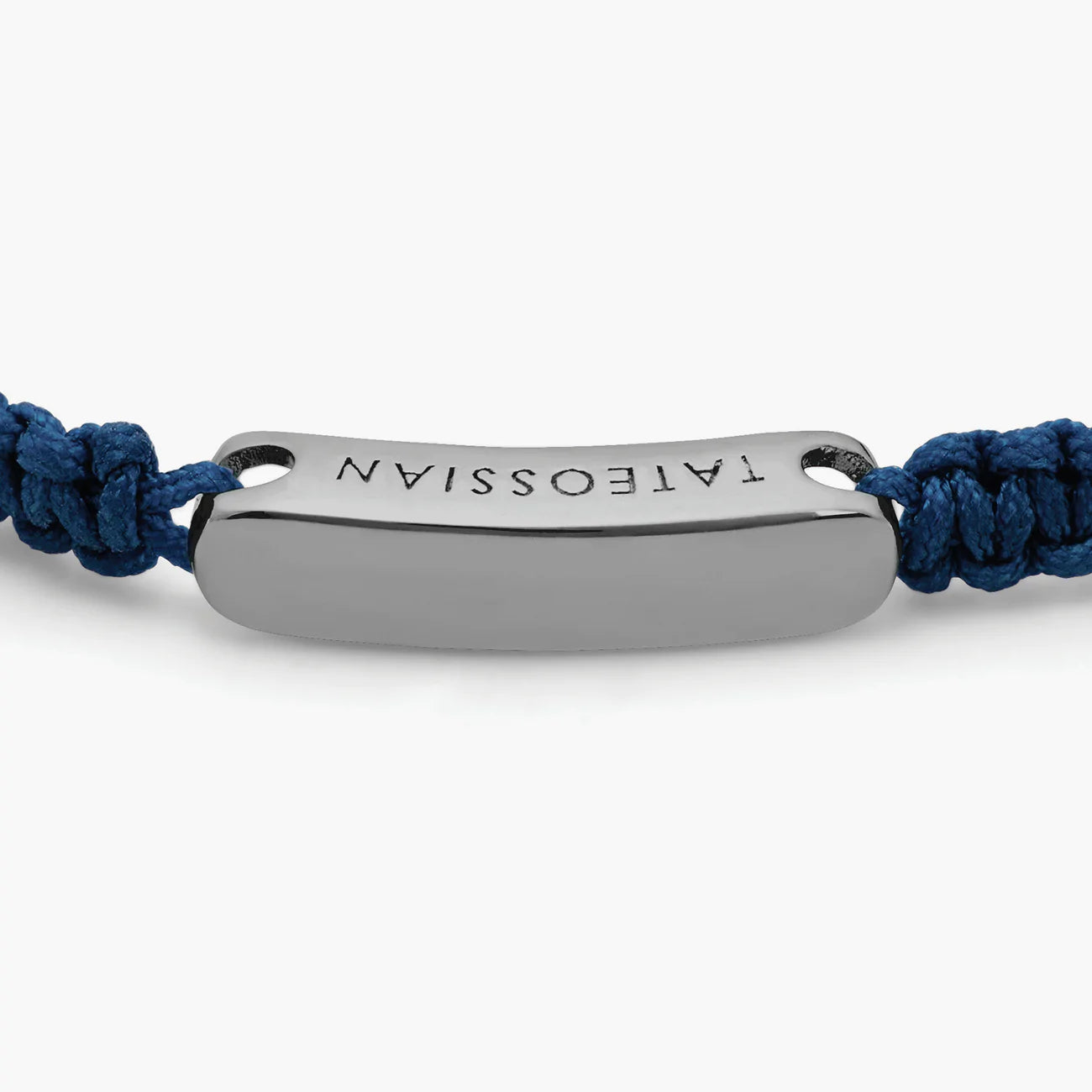 Tateossian Bracelet | Macramé bracelet with black rhodium baton