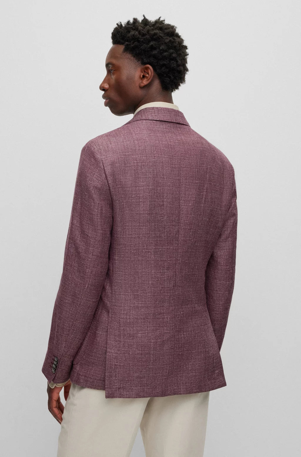 BOSS Linen and Wool Jacket | Red
