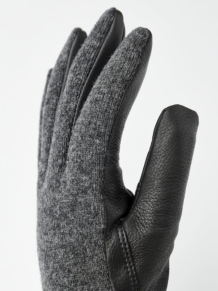 HESTRA Deerskin Wool Tricot | Charcoal