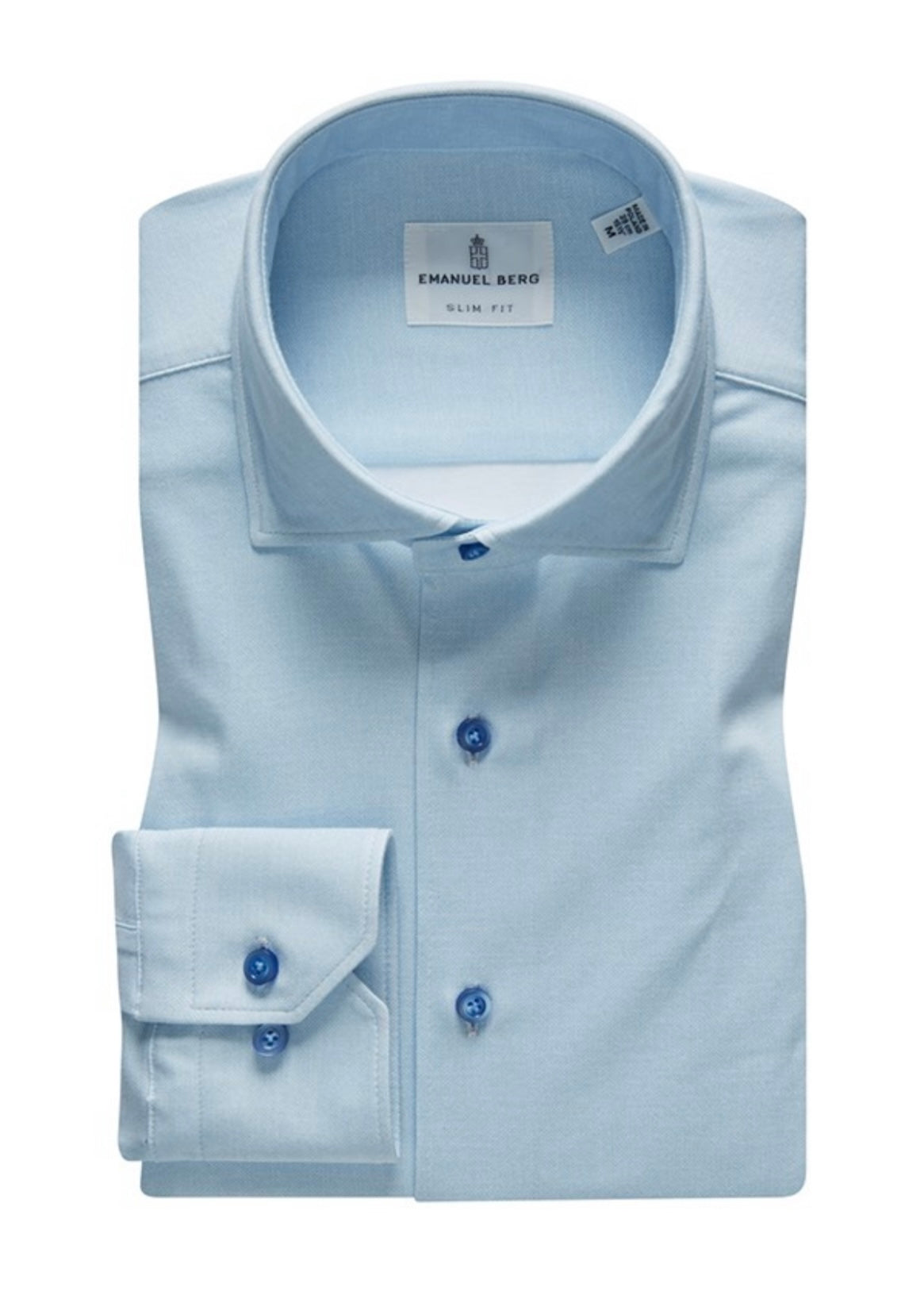 EMANUEL BERG 4Flex Stretch Shirt | Light Blue